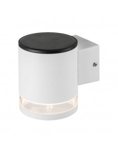 23013-Lampada LED da Giardino Cilindrica con Pannello solare  Corpo Bianco xxmm  IP-1