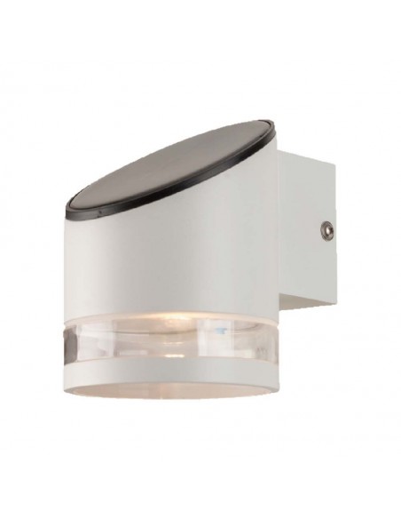 23014-Lampada LED da Giardino Cilindrica con Pannello solare e Sensore  Corpo Bianco xxmm  IP-1