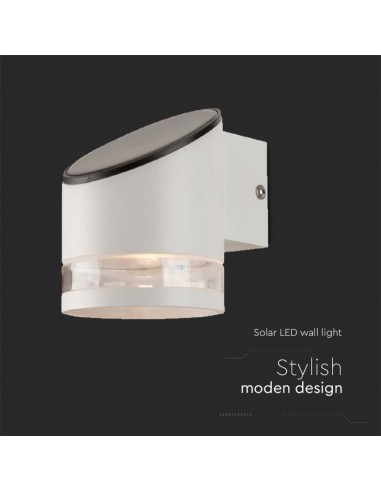 23014-Lampada LED da Giardino Cilindrica con Pannello solare e Sensore  Corpo Bianco xxmm  IP-5