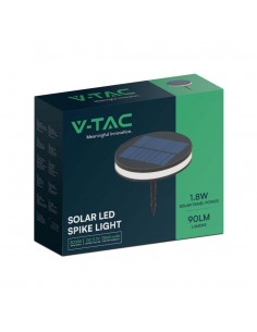 23015-Piantana Solare LED da Giardino  con Picchetto Colore Nero e Nero  IP-1 2