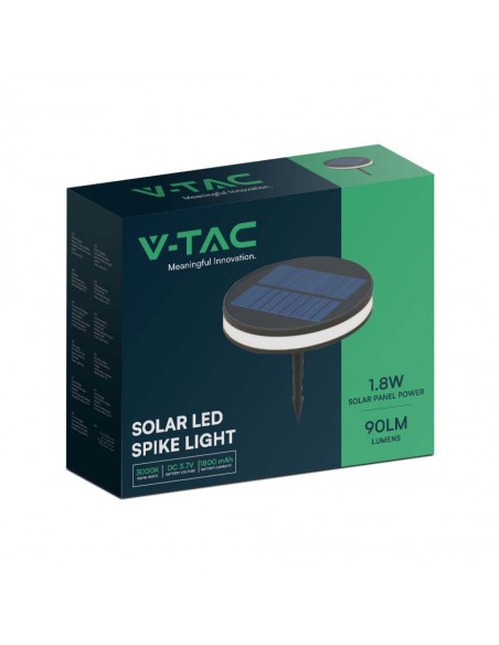23015-Piantana Solare LED da Giardino  con Picchetto Colore Nero e Nero  IP-2