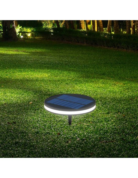 23015-Piantana Solare LED da Giardino  con Picchetto Colore Nero e Nero  IP-4