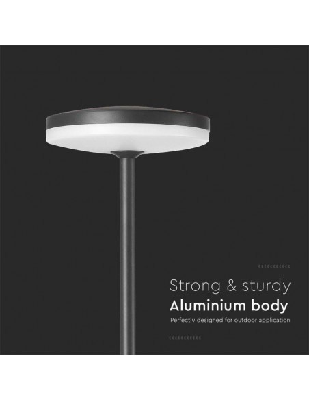 23021-Lampada LED da Giardino  con Picchetto a con Doppio Fissaggio a Terra Colore Antracite dxhcm  -7