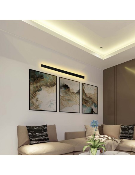 23022-Lampada LED da Muro Rettangolare   Colore Nero  -4