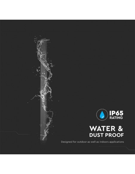 Lampada LED da Muro Rettangolare 16W 1010*60*50mm Nero 4000K IP65