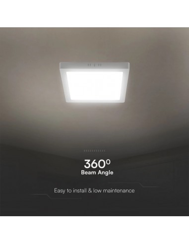 230231-Plafoniera LED Quadrata  Chip Samsung Montaggio a Plafone Colore Bianco -6