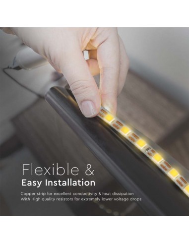 23026-Strip LED SMD /m m  LED/m Doppio PCB V  IP mm-6