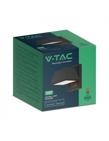 23027-Lampada LED da Muro  LM/W Doppio Fascio Luminoso Colore Nero  -2