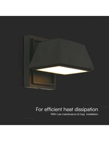 23027-Lampada LED da Muro  LM/W Doppio Fascio Luminoso Colore Nero  -7