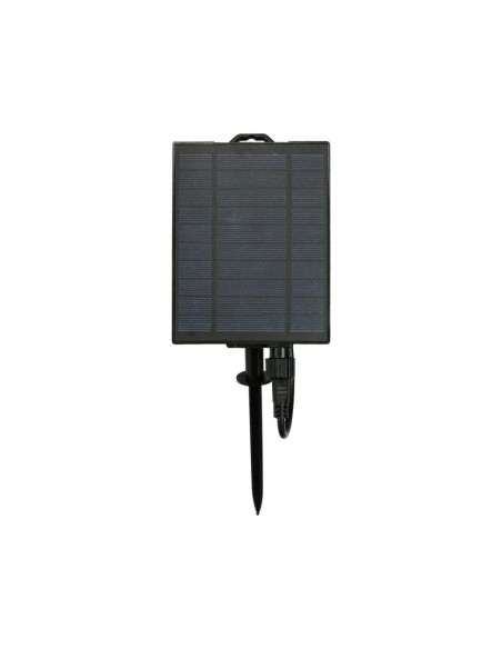 Catenaria 15.6m per 15 lampadine LED ST64 a Filamento Con Pannello Solare Nero 3000K IP44