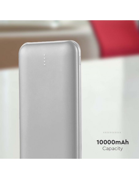 23035-Power Bank Slim mAh Carica Veloce  con Dual USB e Type-C Colore Argento-7