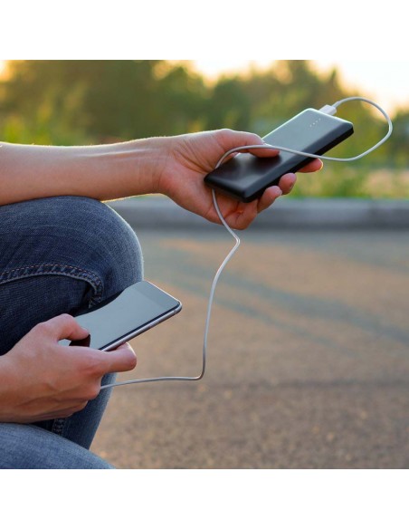 23037-Power Bank Slim mAh Carica Veloce  con Dual USB e Type-C Colore Grigio-4