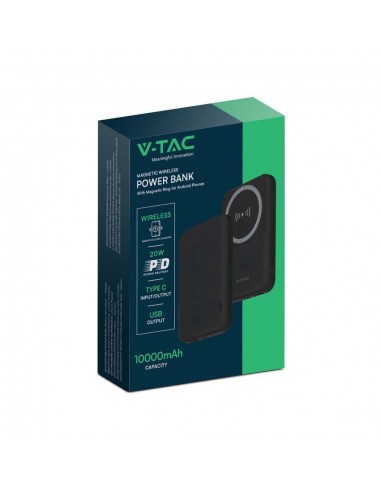 23038-Power Bank  mAh MagSafe Ultra Sottile Magnetico con Ricarica Wireless Colore Nero-2