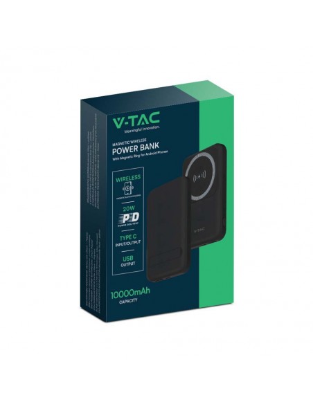 23038-Power Bank  mAh MagSafe Ultra Sottile Magnetico con Ricarica Wireless Colore Nero-2