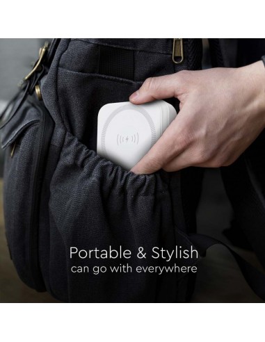 23039-Power Bank  mAh MagSafe Ultra Sottile Magnetico con Ricarica Wireless Colore Bianco-6