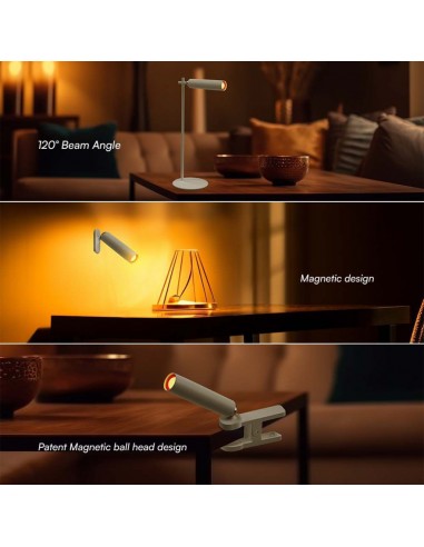 23041-Lampada LED da Tavolo Magnetica  Colore Bianco Ricaricabile con USB C Touch Dimmerabile -4