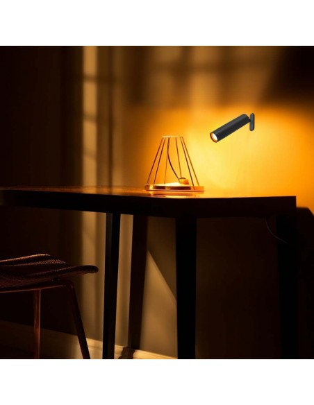 23042-Lampada LED da Tavolo Magnetica  Colore Nero Ricaricabile con USB C Touch Dimmerabile -6