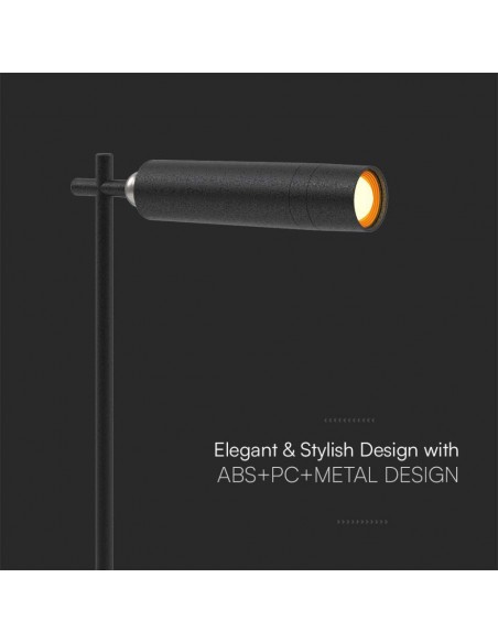 Lampada LED da Tavolo Magnetica 3W Nero Ricaricabile con USB C Touch Dimmerabile 4000K