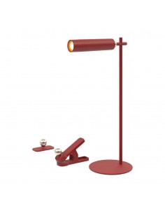 23043-Lampada LED da Tavolo Magnetica  Colore Rosso Ricaricabile con USB C Touch Dimmerabile -1