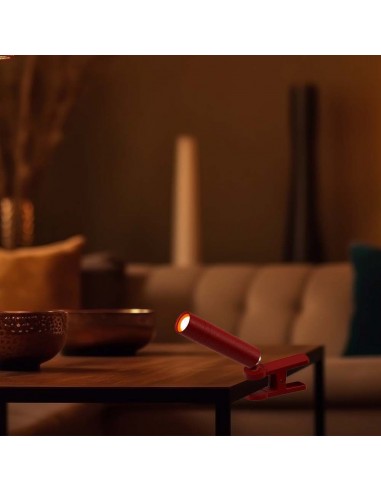 23043-Lampada LED da Tavolo Magnetica  Colore Rosso Ricaricabile con USB C Touch Dimmerabile -7