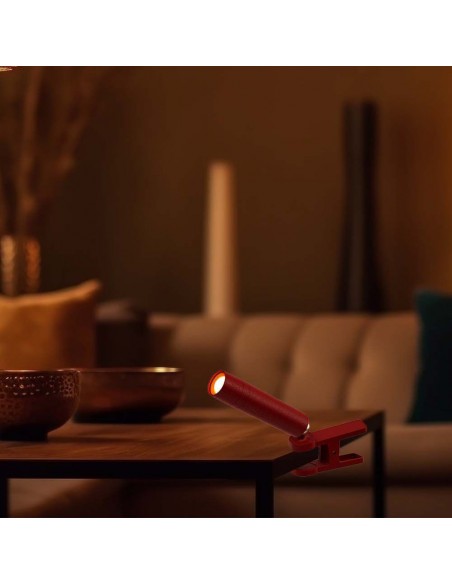 23043-Lampada LED da Tavolo Magnetica  Colore Rosso Ricaricabile con USB C Touch Dimmerabile -7