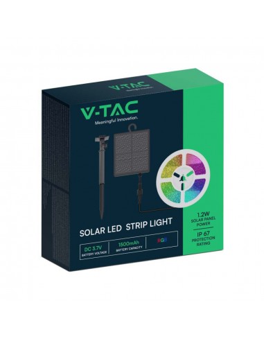 23046-Kit Strip LED SMD con Pannello Solare /m RGB -2