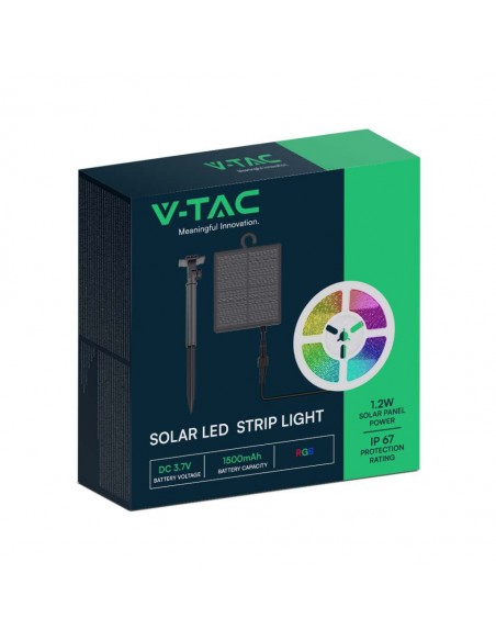 23046-Kit Strip LED SMD con Pannello Solare /m RGB -2