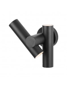 23049-xFaretti LED Da Muro  con Doppio Fascio Luminoso Regolabile a  Colore Nero  IP-1