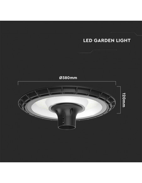 23053-Lampada LED da Giardino  per Paletti ∅mm Colore Nero   -2