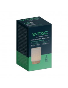 23090-Lampada LED da Tavolo  xmm Colore Beige Ricaricabile con USB C Touch Dimmerabile -1 2