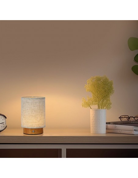 23090-Lampada LED da Tavolo  xmm Colore Beige Ricaricabile con USB C Touch Dimmerabile -4