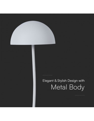 23092-Lampada LED da Tavolo  Colore Bianco ricaricabile con USB C Touch Dimmerabile -6