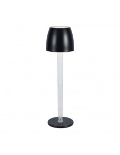 23094-Lampada LED da Tavolo  Colore Nero e Trasparente Ricaricabile con USB C Touch Dimmerabile -1