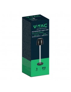 23094-Lampada LED da Tavolo  Colore Nero e Trasparente Ricaricabile con USB C Touch Dimmerabile -1 2
