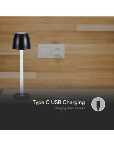 Lampada LED da Tavolo 3W Nero e...