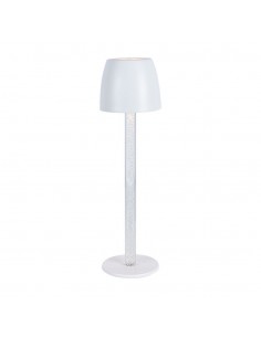 23095-Lampada LED da Tavolo  Colore Bianco e Trasparente Ricaricabile con USB C Touch Dimmerabile -1