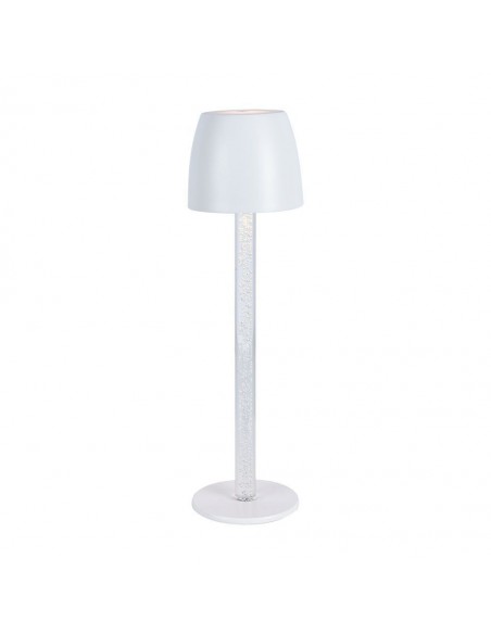 23095-Lampada LED da Tavolo  Colore Bianco e Trasparente Ricaricabile con USB C Touch Dimmerabile -1