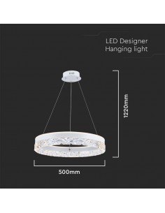 23099-Lampadario LED a Sospensione Circolare  in Metallo Colore Bianco  -1 2