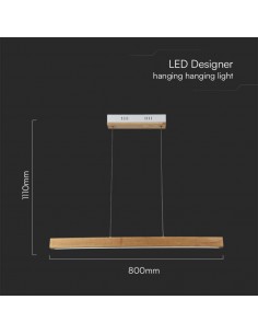 23100-Lampadario LED a Sospensione  Colore Legno -1 2