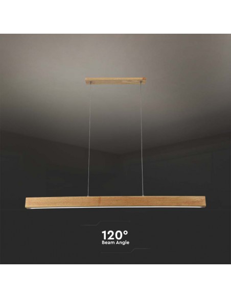 Lampadario LED a Sospensione 12W Legno 4000K