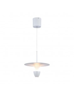 23102-Lampadario LED  dal Design Moderno x Colore Bianco Altezza regolabile -1