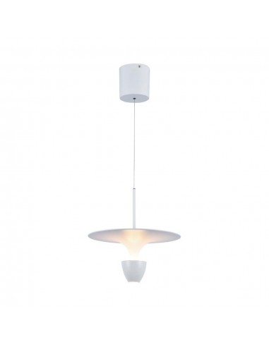 23102-Lampadario LED  dal Design Moderno x Colore Bianco Altezza regolabile -1
