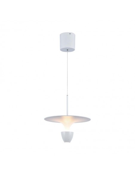23102-Lampadario LED  dal Design Moderno x Colore Bianco Altezza regolabile -1