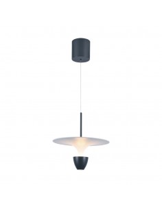 23103-Lampadario LED  dal Design Moderno x Colore Bianco e Grigio Altezza regolabile -1