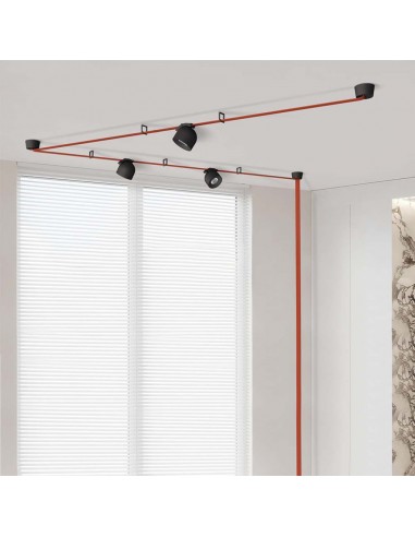 23104-Faretto LED COB da Binario in Tessuto Magnetico   Colore Nero -3