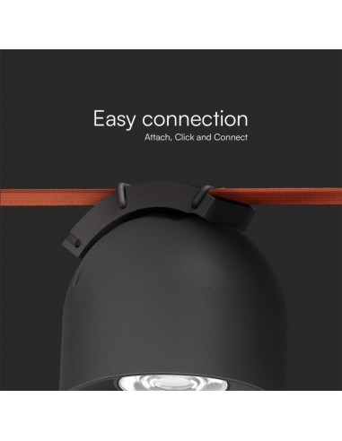 23104-Faretto LED COB da Binario in Tessuto Magnetico   Colore Nero -7