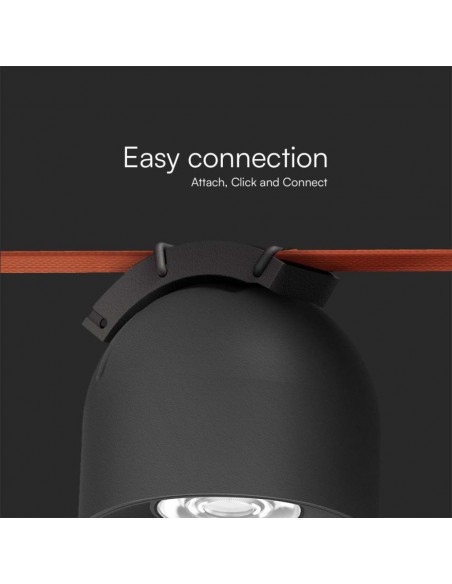 23104-Faretto LED COB da Binario in Tessuto Magnetico   Colore Nero -7