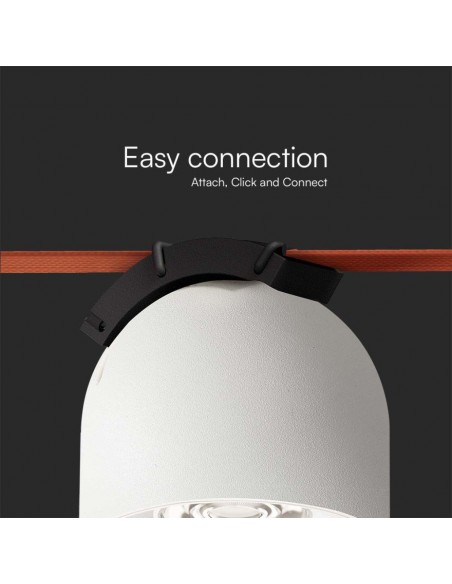 23105-Faretto LED COB da Binario in Tessuto Magnetico   Colore Bianco -6