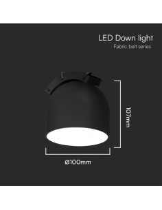 23106-Faretto LED COB da Binario in Tessuto Magnetico   Colore Nero -1 2