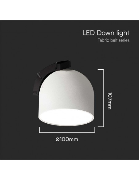 23107-Faretto LED COB da Binario in Tessuto Magnetico   Colore Bianco -2